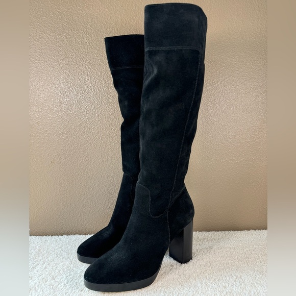 MICHAEL Michael Kors Shoes - Michael Kors Lesley suede Boots Knee-High Black Heels